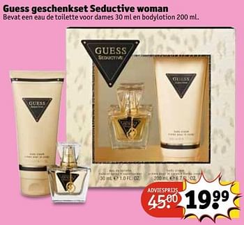 Aanbiedingen Guess geschenkset seductive woman - Guess - Geldig van 29/11/2016 tot 04/12/2016 bij Kruidvat