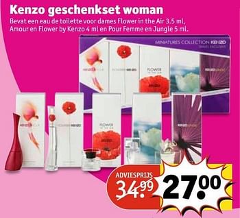Aanbiedingen Kenzo geschenkset woman - Kenzo - Geldig van 29/11/2016 tot 04/12/2016 bij Kruidvat