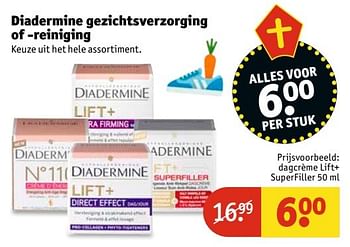 Aanbiedingen Dagcrème lift+ superfiller - Diadermine - Geldig van 29/11/2016 tot 04/12/2016 bij Kruidvat