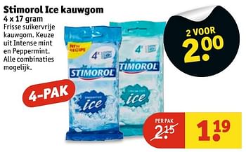 Aanbiedingen Stimorol ice kauwgom - Stimorol - Geldig van 29/11/2016 tot 04/12/2016 bij Kruidvat