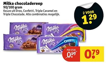 Aanbiedingen Milka chocoladereep - Milka - Geldig van 29/11/2016 tot 04/12/2016 bij Kruidvat