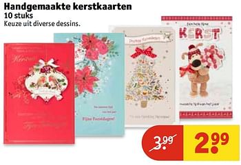 Aanbiedingen Handgemaakte kerstkaarten - Huismerk - Kruidvat - Geldig van 29/11/2016 tot 04/12/2016 bij Kruidvat