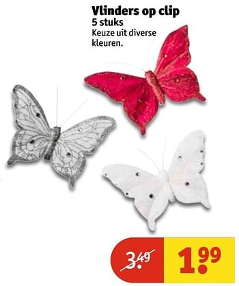 Aanbiedingen Vlinders op clip - Huismerk - Kruidvat - Geldig van 29/11/2016 tot 04/12/2016 bij Kruidvat