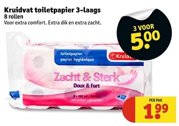 Aanbiedingen Kruidvat toiletpapier 3-laags - Huismerk - Kruidvat - Geldig van 29/11/2016 tot 04/12/2016 bij Kruidvat