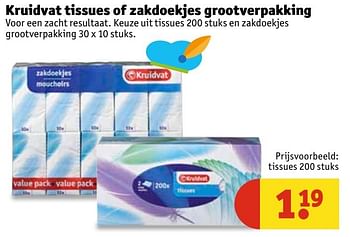 Aanbiedingen Kruidvat tissues of zakdoekjes grootverpakking - Huismerk - Kruidvat - Geldig van 29/11/2016 tot 04/12/2016 bij Kruidvat