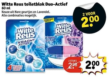 Aanbiedingen Witte reus toiletblok duo-actief - Reus - Geldig van 29/11/2016 tot 04/12/2016 bij Kruidvat