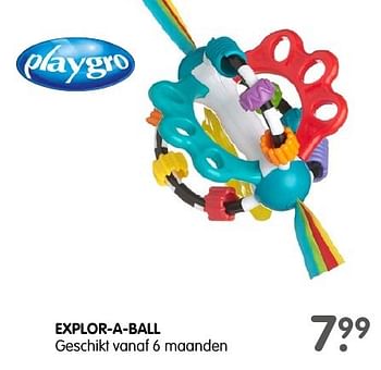 Aanbiedingen Explor-a-ball - Playgro - Geldig van 28/11/2016 tot 05/12/2016 bij Prenatal