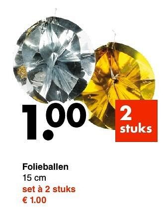 Aanbiedingen Folieballen - Huismerk - Wibra - Geldig van 28/11/2016 tot 10/12/2016 bij Wibra