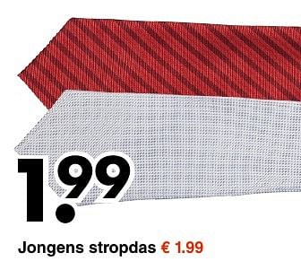 Aanbiedingen Jongens stropdas - Huismerk - Wibra - Geldig van 28/11/2016 tot 10/12/2016 bij Wibra