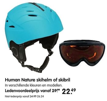 Aanbiedingen Human nature skihelm of skibril in verschillende kleuren en modellen - Huismerk - ANWB - Geldig van 28/11/2016 tot 11/12/2016 bij ANWB