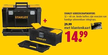 Aanbiedingen Stanley gereedschapskoffers - Stanley - Geldig van 28/11/2016 tot 11/12/2016 bij Hubo