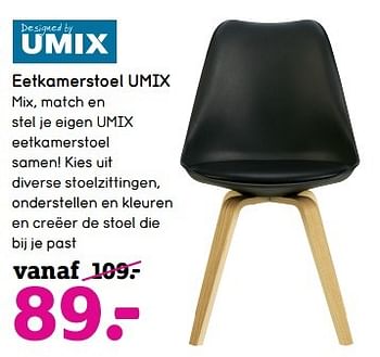Aanbiedingen Eetkamerstoel umix - Umix - Geldig van 28/11/2016 tot 11/12/2016 bij Leen Bakker