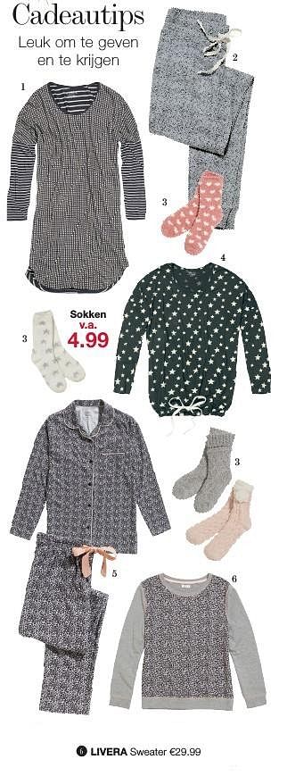 Aanbiedingen Livera sweater - Huismerk - Livera - Geldig van 28/11/2016 tot 11/12/2016 bij Livera