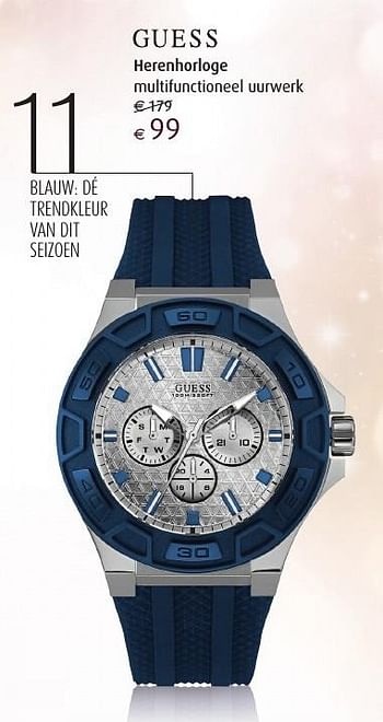 Aanbiedingen Herenhorloge multifunctioneel uurwerk - Guess - Geldig van 27/11/2016 tot 24/12/2016 bij Siebel Juweliers