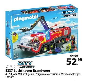 Aanbiedingen City action luchthaven brandweer - Playmobil - Geldig van 26/11/2016 tot 11/12/2016 bij Intertoys