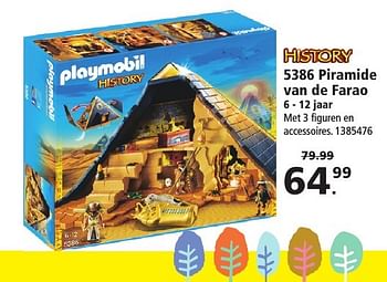 Aanbiedingen History piramide van de farao - Playmobil - Geldig van 26/11/2016 tot 11/12/2016 bij Intertoys