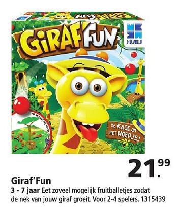 Aanbiedingen Giraf`fun - Megableu - Geldig van 26/11/2016 tot 11/12/2016 bij Intertoys