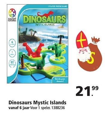 Aanbiedingen Dinosaurs mystic islands - Smart Games - Geldig van 26/11/2016 tot 11/12/2016 bij Intertoys