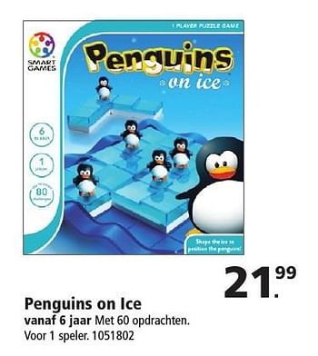 Aanbiedingen Penguins on ice - Smart Games - Geldig van 26/11/2016 tot 11/12/2016 bij Intertoys