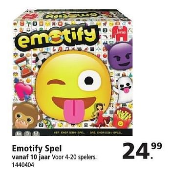 Aanbiedingen Emotify spel - Jumbo - Geldig van 26/11/2016 tot 11/12/2016 bij Intertoys