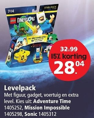 Aanbiedingen Levelpack - Lego - Geldig van 26/11/2016 tot 11/12/2016 bij Intertoys