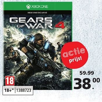 Aanbiedingen Gears of war 4 - Microsoft Game Studios - Geldig van 26/11/2016 tot 11/12/2016 bij Intertoys