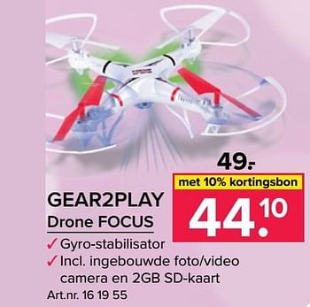 Aanbiedingen Gear2play drone focus - Gear2Play - Geldig van 28/11/2016 tot 11/12/2016 bij Kijkshop