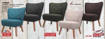 Aanbiedingen Fauteuil bekleding: microvezel, verschillende kleuren - Huismerk - Poco - Geldig van 28/11/2016 tot 04/12/2016 bij Poco