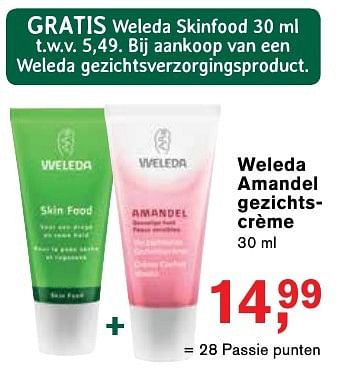 Aanbiedingen Weleda amandel gezichtscrème - Weleda - Geldig van 25/11/2016 tot 05/12/2016 bij Holland & Barrett