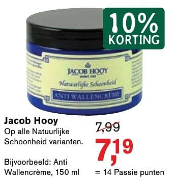 Aanbiedingen Jacob hooy anti wallencrème - Jacob Hooy - Geldig van 25/11/2016 tot 05/12/2016 bij Holland & Barrett