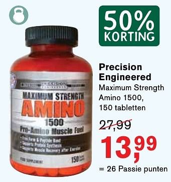 Aanbiedingen Precision engineered maximum strength amino 1500 - Precision Engineerd - Geldig van 25/11/2016 tot 05/12/2016 bij Holland & Barrett