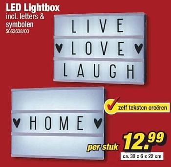 Aanbiedingen Led lightbox - Huismerk - Poco - Geldig van 28/11/2016 tot 04/12/2016 bij Poco