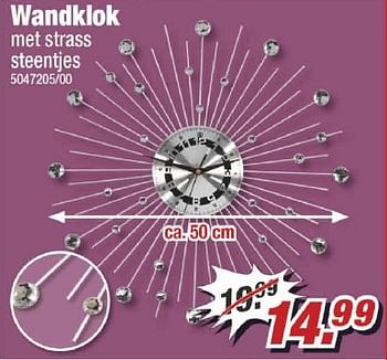 Aanbiedingen Wandklok - Huismerk - Poco - Geldig van 28/11/2016 tot 04/12/2016 bij Poco