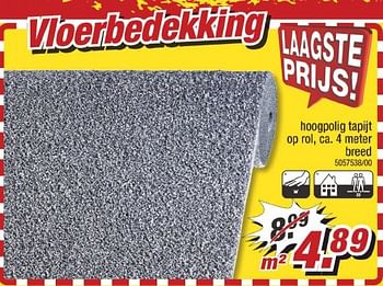 Aanbiedingen Vloerbedekking hoogpolig tapijt op rol - Huismerk - Poco - Geldig van 28/11/2016 tot 04/12/2016 bij Poco