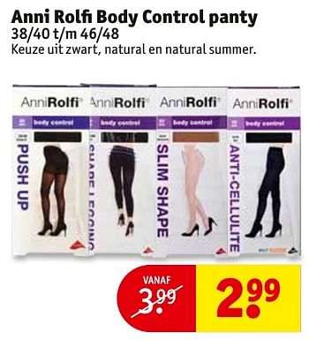 Aanbiedingen Anni rolfi body control panty - Anni Rolfi - Geldig van 29/11/2016 tot 04/12/2016 bij Kruidvat