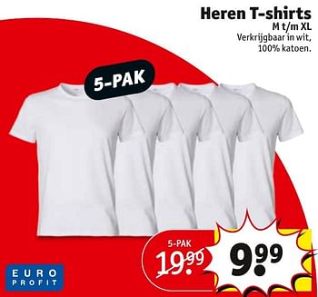 Aanbiedingen Heren t-shirts - Europrofit - Geldig van 29/11/2016 tot 04/12/2016 bij Kruidvat