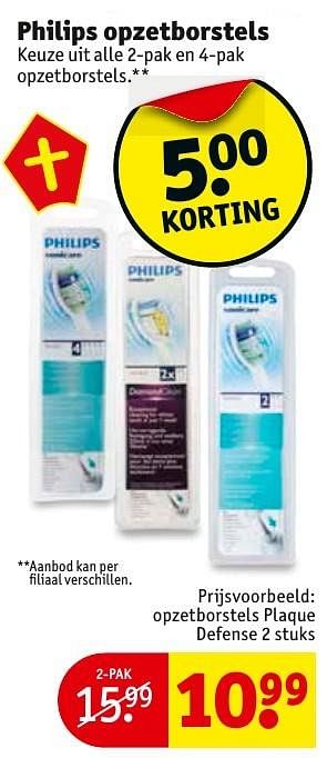 Aanbiedingen Opzetborstels plaque defense - Philips - Geldig van 29/11/2016 tot 04/12/2016 bij Kruidvat