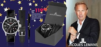 Aanbiedingen Jacques lemans chronograaf met stopwatch - Jacques Lemans - Geldig van 05/12/2016 tot 31/12/2016 bij Lucardi