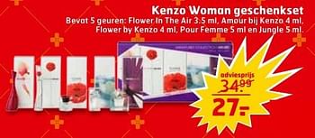 Aanbiedingen Kenzo woman geschenkset - Kenzo - Geldig van 29/11/2016 tot 04/12/2016 bij Trekpleister