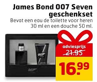 Aanbiedingen James bond 007 seven geschenkset - Huismerk - Trekpleister - Geldig van 29/11/2016 tot 04/12/2016 bij Trekpleister