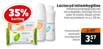 Aanbiedingen Lactacyd intiemhygiëne wasemulsie gevoelige huid - Lactacyd - Geldig van 29/11/2016 tot 04/12/2016 bij Trekpleister