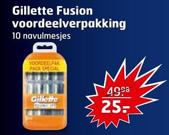 Aanbiedingen Gillette fusion voordeelverpakking - Gillette - Geldig van 29/11/2016 tot 04/12/2016 bij Trekpleister