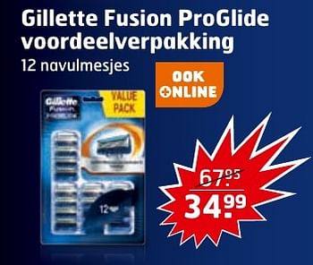 Aanbiedingen Gillette fusion proglide voordeelverpakking - Gillette - Geldig van 29/11/2016 tot 04/12/2016 bij Trekpleister
