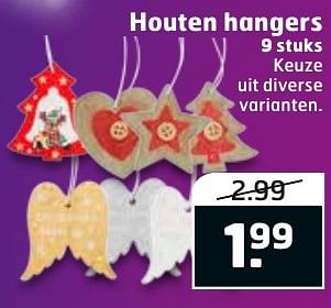 Aanbiedingen Houten hangers - Huismerk - Trekpleister - Geldig van 29/11/2016 tot 04/12/2016 bij Trekpleister