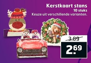 Aanbiedingen Kerstkaart stans - Huismerk - Trekpleister - Geldig van 29/11/2016 tot 04/12/2016 bij Trekpleister