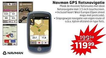 Aanbiedingen Navman gps fietsnavigatie - Navman - Geldig van 29/11/2016 tot 04/12/2016 bij Trekpleister