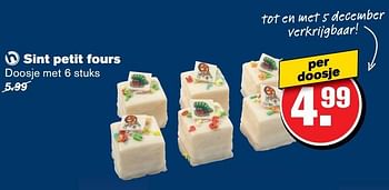 Aanbiedingen Sint petit fours - Huismerk - Hoogvliet - Geldig van 30/11/2016 tot 06/12/2016 bij Hoogvliet