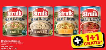 Aanbiedingen Struik maaltijdsoep - Struik - Geldig van 30/11/2016 tot 06/12/2016 bij Hoogvliet