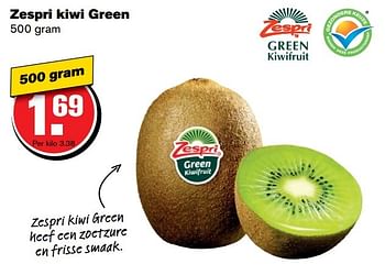 Aanbiedingen Zespri kiwi green - Zespri - Geldig van 30/11/2016 tot 06/12/2016 bij Hoogvliet