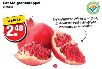 Aanbiedingen Eat me granaatappel - Eat Me - Geldig van 30/11/2016 tot 06/12/2016 bij Hoogvliet